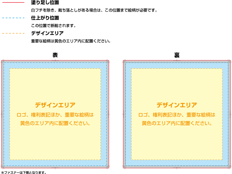 オリジナルクッションカバーのデザインデータ作成について